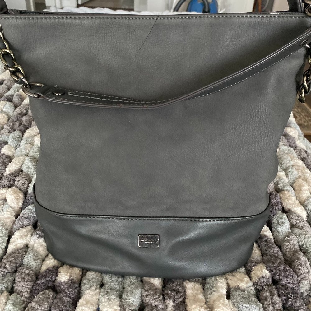 David Jones Paris Hobo Gray Bag with Hand Strap